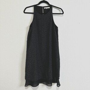 BCBGeneration Women's Sleeveless Floral Shift Short Dress Size S Black Lined